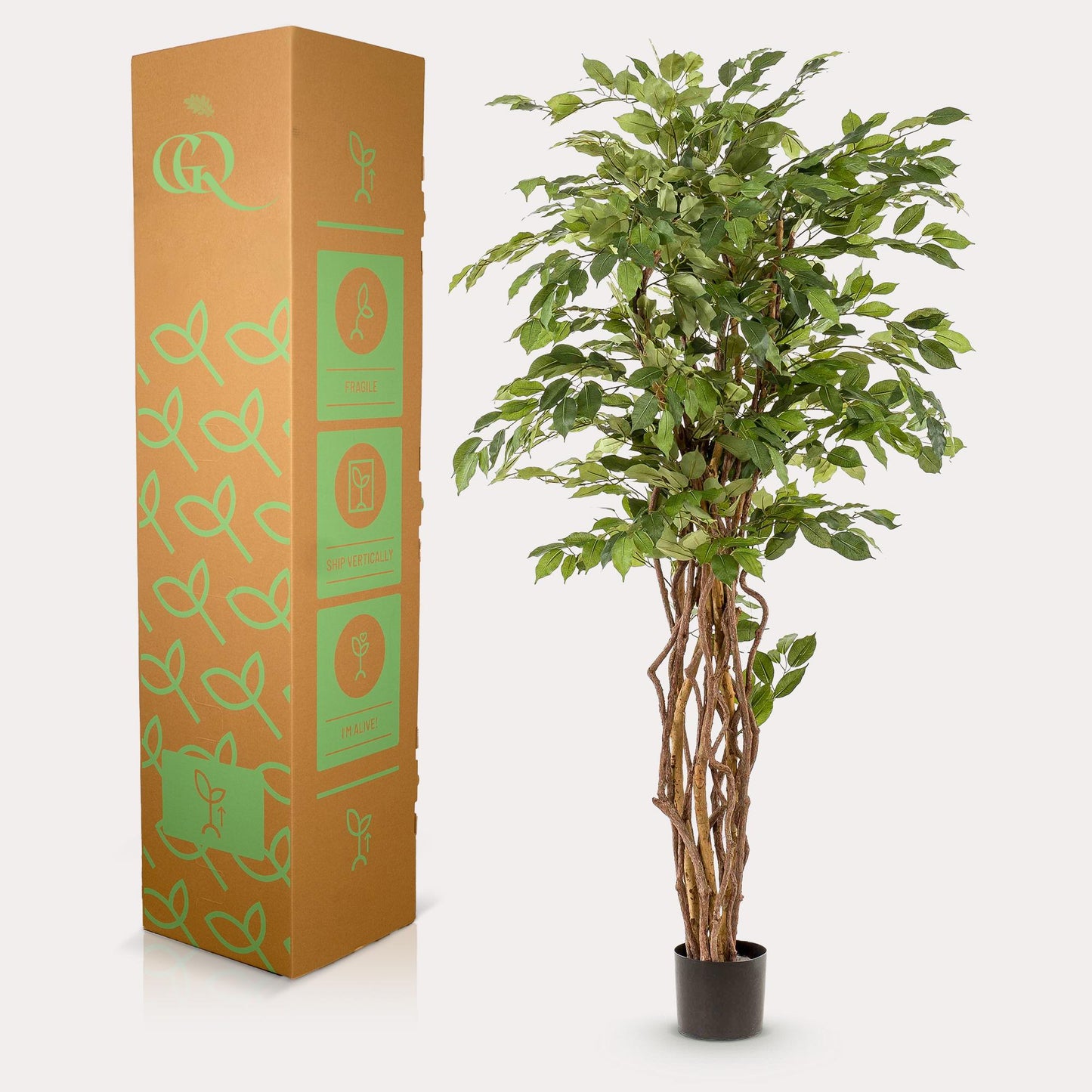 kunstplant Ficus liana Vioolbladplant 170cm