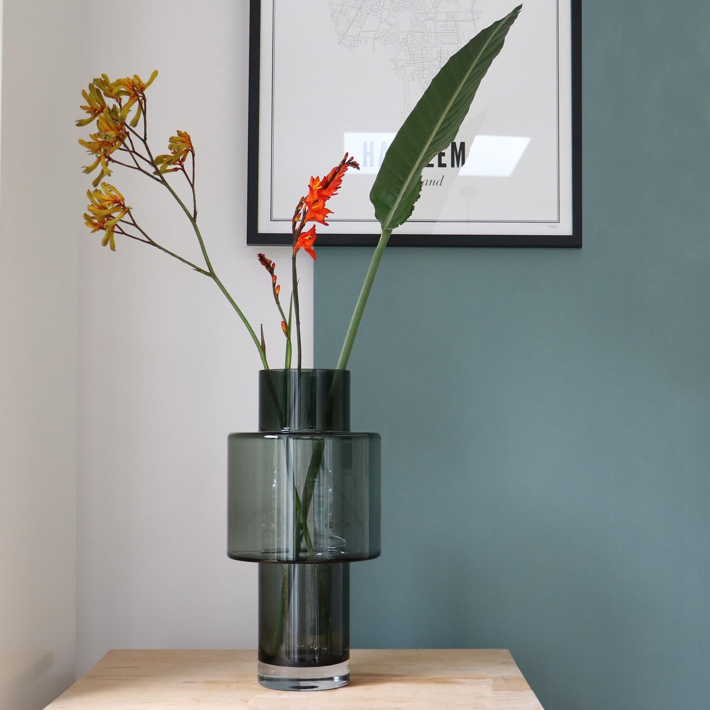 Vaas glas Juba - Grey | H40 D20