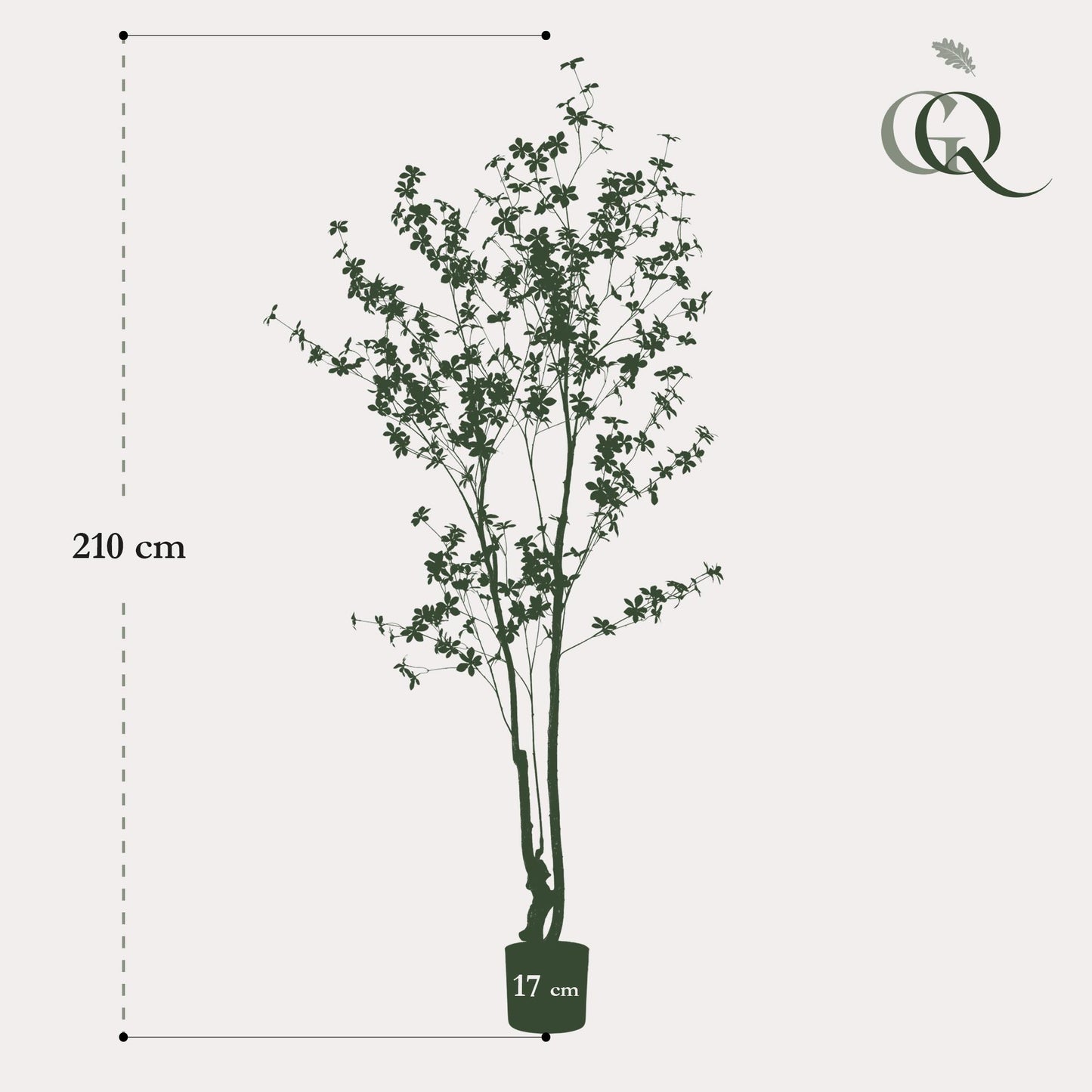 Kunstplant Tropaeolum Speciosum Oost Indische Kers 210 cm
