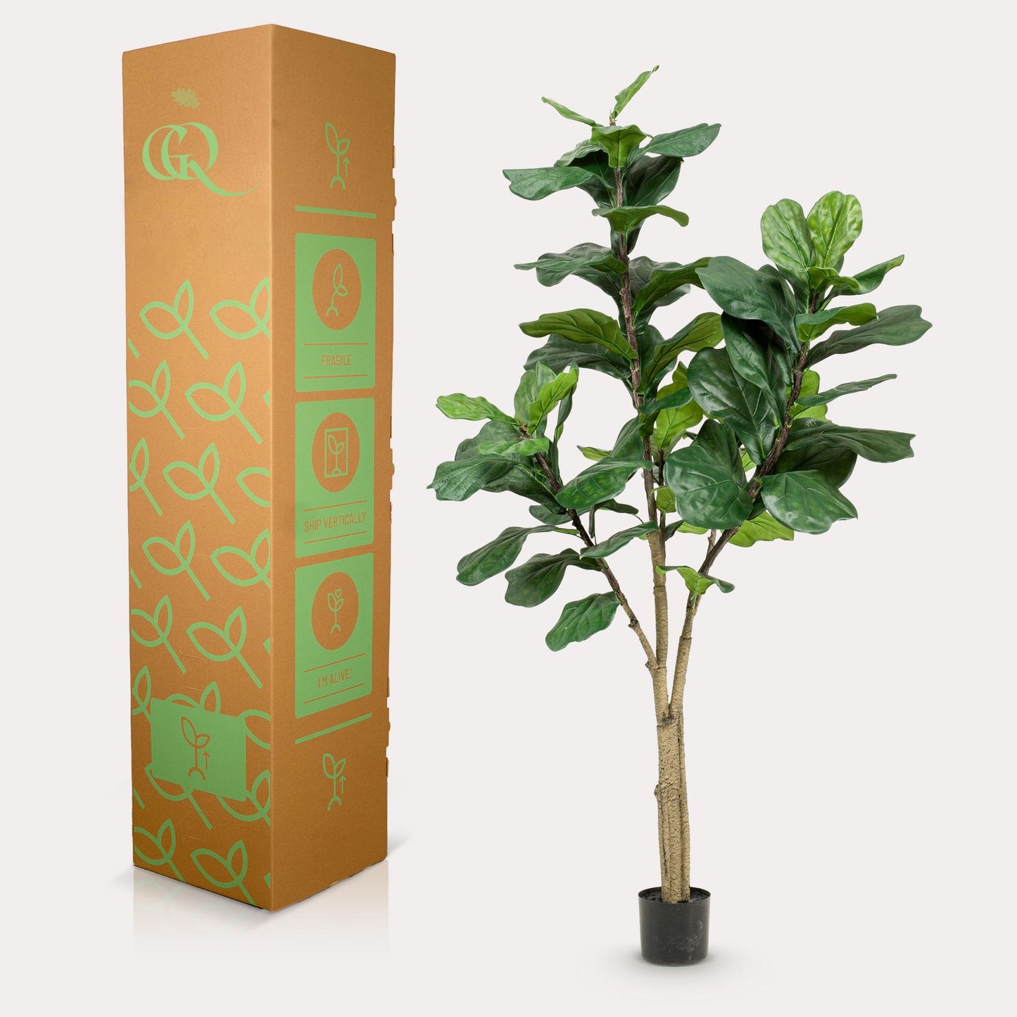 Kunstplant Ficus Lyrata Tabaksplant 180 - 210 cm