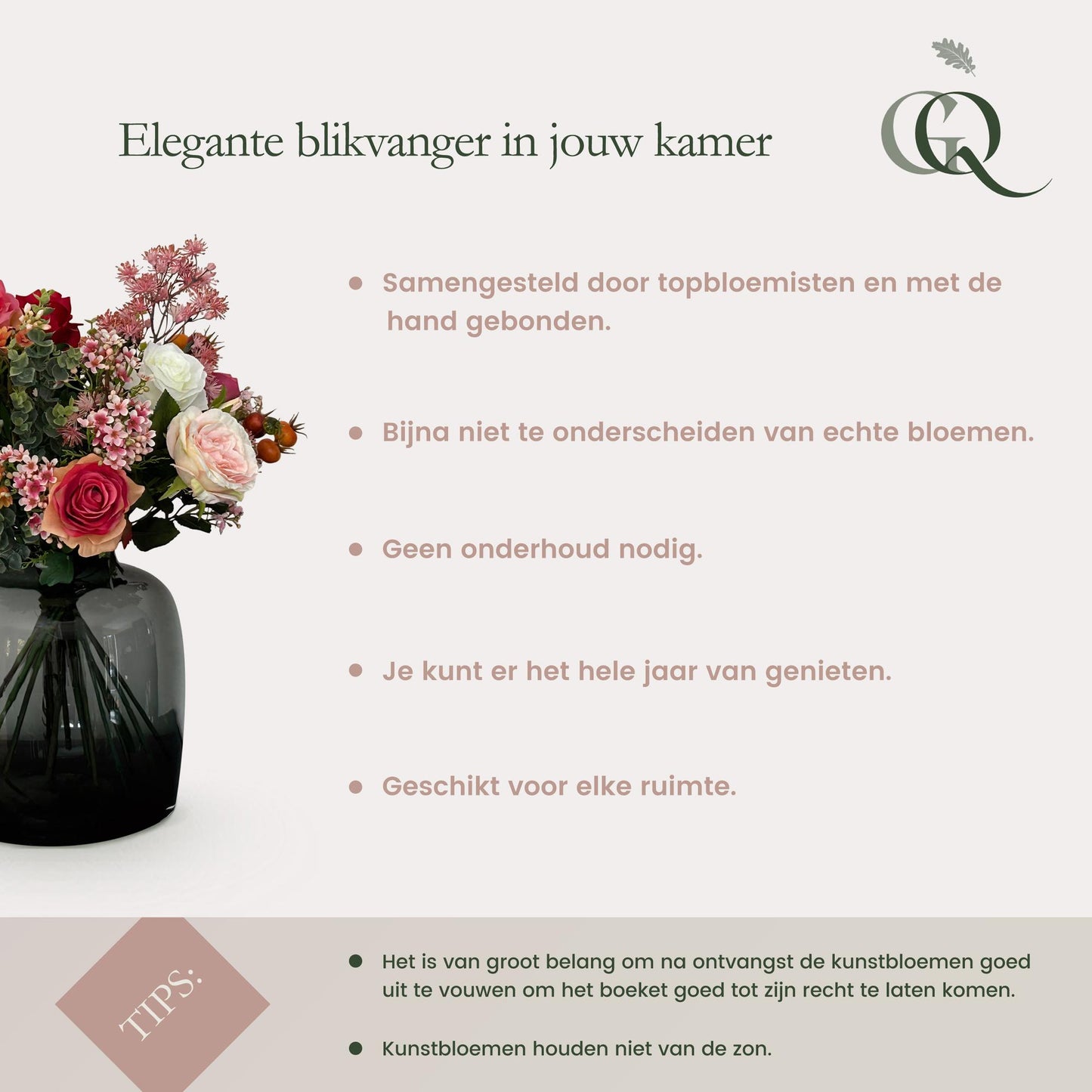 Boeket Romantic Glam - 80cm