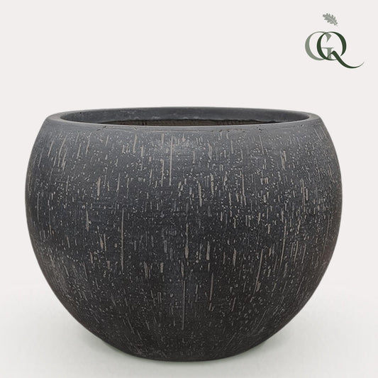 Pot - Antraciet - Raindrop Globe - H30 D42